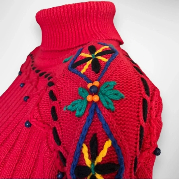 I.B. DIFFUSION Vintage Sweater With Beading And Embroidery Small | EUC - Picture 2 of 10